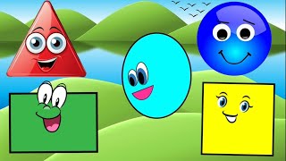 The Shapes SongLearn Shapes Name Triangle Rectangle Song for toddlers Shape Rhymes CL Kids [upl. by Isyad53]