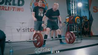 89 year old deadlifting 175kg385lbs  Joe Stockinger [upl. by Janeczka]