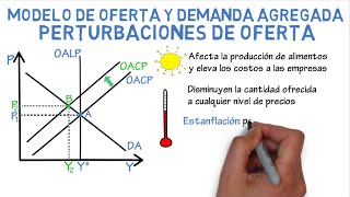 Modelo de oferta y demanda agregada perturbaciones de oferta  Cap 36  Macroeconomía [upl. by Aititel]