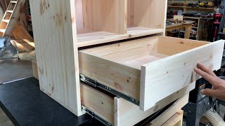 Drawer Cabinet Build  Vintage Woodworking Design [upl. by Adran]