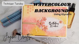 Technique Tuesday  Watercolour Background using Glycerin [upl. by Radack]