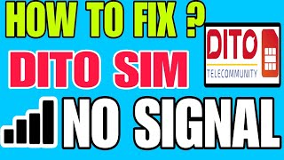 how to fix dito sim no signal  how to fix signal [upl. by Streeto]