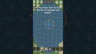 You Can Get Rid of Cobwebs with Water Minecraft [upl. by Stew]