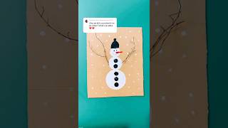 Snehuliak ☃️blabinask malování christmas christmascrafts snowmancraft tvoření vytvarka [upl. by Tsirc]