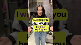 quotI will helpquot vs quotI will be helpingquot  Big Difference 😱  30 Sec Grammar Tips englishgrammar esl [upl. by Inerney]