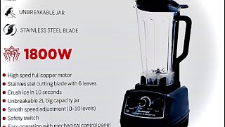 HEAVYDUTY BLENDER Olsenmark Heavy Duty Blender  Kitchen Blender Food Mixer 1800W High Power Home [upl. by Malva]