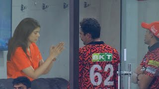 Kavya Maran greet Travis Head on dressing room after breaking record in IPL DC vs SRH IPL 2024 [upl. by Ettolrahs342]