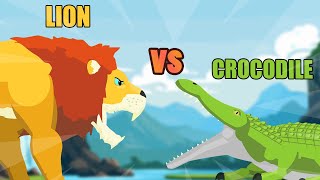 Lion vs Crocodile  Apex Predator Tournament S1  Animal Animation [upl. by Fionna281]