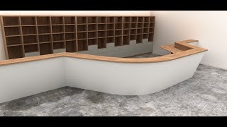 4D Services TopSolid  ProWood 2018  Reception Desk Design [upl. by Ott262]