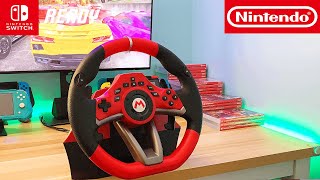 Nintendo Switch Mario Kart Racing Wheel Pro Deluxe By HORI  Unboxing and Gameplay [upl. by Lian529]