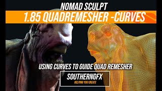 Nomad Sculpt update 185  Quadremesher curves [upl. by Archer]