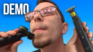 Philips Norelco OneBlade Pro Razor Demo [upl. by Allegra]