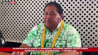 Afamasaga Leiataua Faleata Iosefa ACOPA International [upl. by Roshelle]