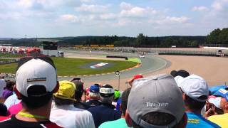 Sachsenring 2013 Start Rennen MotoGP T2 Tribüne [upl. by Eehsar]