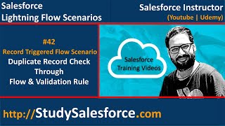 42 Record Triggered Flow Scenario  Duplicate record check through flow and validation rule [upl. by Areemas795]