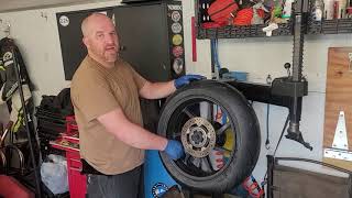 2022 BMW S1000RR tire install with Tire Pressure Sensors TPS [upl. by Agnesse]