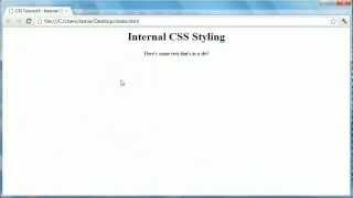 CSS Tutorial 6  Internal CSS Styling [upl. by Ailimat]