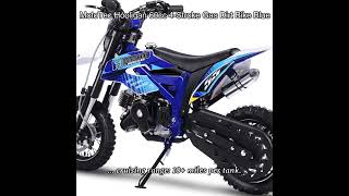 MotoTec Hooligan 60cc 4Stroke Gas Dirt Bike Blue [upl. by Eetnwahs]