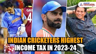 Which Indian cricketers paid the most income tax in 202324 [upl. by Florrie]