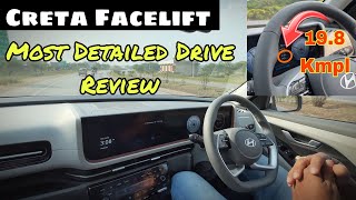 2024 Creta Facelift Most Detailed Drive Review  Unbeatable Mileage Achieved From Petrol Engine [upl. by Nelak]