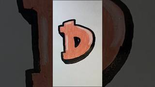 3d Graffiti Letter D  Calligraphy art shorts calligraphy satisfyingvideo trendingvideo [upl. by Nnyloj884]