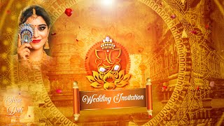 Traditional Classic Marriage Invitation  Wedding video Invite  Traditional BGM  Inspire Studio [upl. by Nylarac]