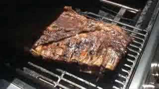 Rack of Ribs on the BBQ Grill [upl. by Ayik]