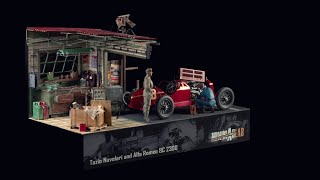 Tazio Nuvolari and Alfa Romeo 8C 2300  Diorama build in scale 112 [upl. by Yentrok]