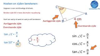 Goniometrie  Sinus cosinus en tangen door elkaar  wiskunde TV [upl. by Irisa]