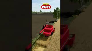 Development of the combine harvester over the years oldandnew farm harvester fs22 FS22 ls22 [upl. by Aisereht]