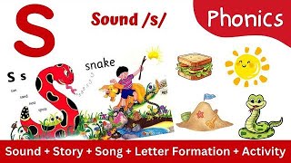 Jolly Phonics S  Story Sound Song Letter Formation amp Fun Activities  phonics [upl. by Aicilak407]