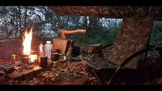 Bushcraft Overnighter  Shooting Scoffing amp Shelters [upl. by Sturdivant]