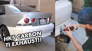 HKS Carbon Ti Exhaust Install  IS300 [upl. by Liggitt656]