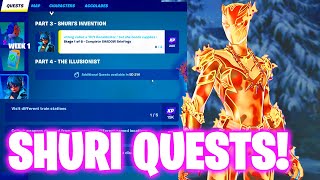 How To Complete Shuri invention Quests in Fortnite  Story Quest Part 3 Fortnite [upl. by Emie]