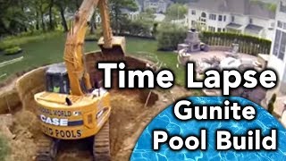 Gunite Inground Pool Installation [upl. by Ecinnaj140]