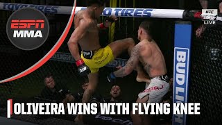 Vinicius Oliveira FLYING KNEE KO 😱  ESPN MMA [upl. by Bernarr877]