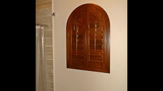 SHUTTERS DE MADERA EN FORMA DE ARCO [upl. by Ahsinuq389]