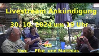 Ape und Fahrradwohnwagen Stream aus meinem Wohnzimmer [upl. by Rekab]