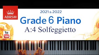 ABRSM 20212022 Grade 6 A4 Solfeggietto C P E Bach Piano exam piece [upl. by Sipple]