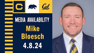 Cal Football Spring Football Mike Bloesch Media Availability 4824 [upl. by Anitsua545]