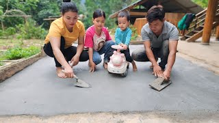 Completed pouring concrete foundation to renovate wooden house  Hà Tòn Chài [upl. by Forsyth737]