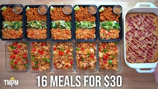 I Meal Prepped 16 Meals for Only 30  Budget Friendly Meal Prep [upl. by Turrell]