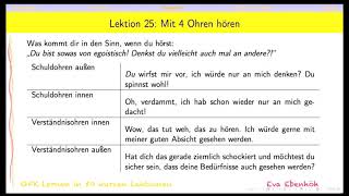 GFK Lernen in 50 kurzen Lektionen  Lektion 25 Mit vier Ohren hören [upl. by Sprague]