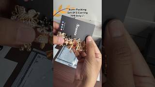 👂 ASMR Jewelry Sounds Set of 5 Shimmering Earrings ✨asmrpackingorders earrings [upl. by Rennane358]