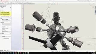 22 Solidwork Motor Estrella Planos de despiece del esamblaje del motor estrella [upl. by Omora]