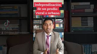 independización de predio rural o urbano en registros públicos [upl. by Currier]