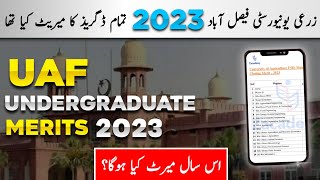 UAF Undergraduate Closing merits 2023  Complete Analysis  Merit prediction 2024 [upl. by Hcurob94]