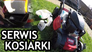 Wymiana oleju i serwis w kosiarce ALKO 520sph Honda GCVx 170 [upl. by Lauritz436]