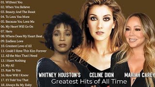 Celine Dion Mariah Carey and Whitney Houstons Greatest Hits of All Time 🎼 [upl. by Ahseyi176]