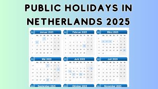 Public Holidays in Netherlands 2025 [upl. by Stesha]